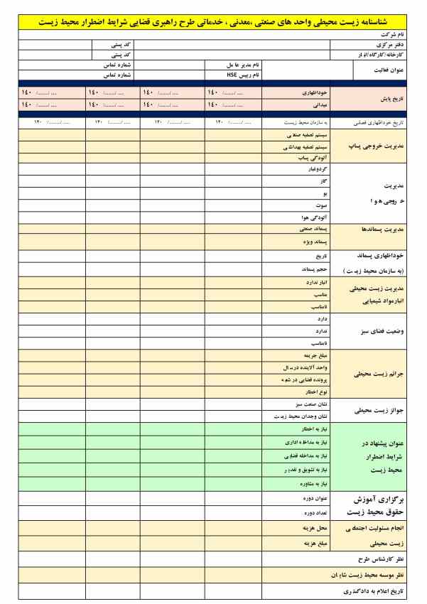 شناسنامه واحدهای صنعتی و معدنی در طرح راهبری قضایی محیط زیست 